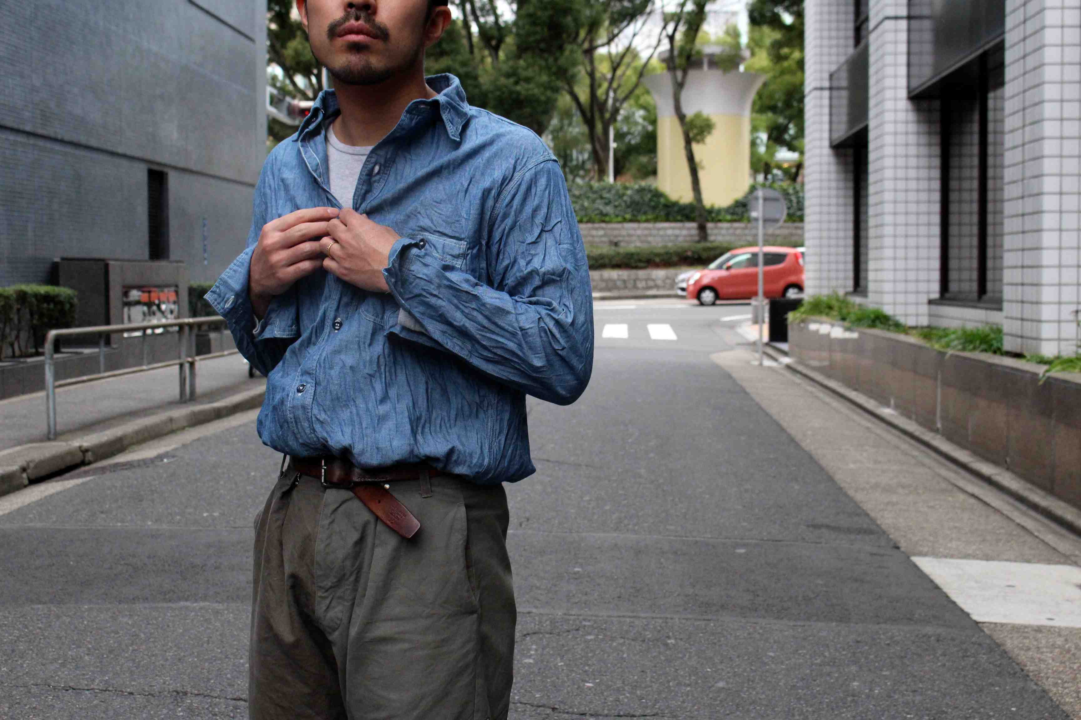 Vintage Fit Work Shirt Chambray | PURAS